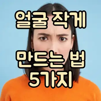 얼굴 작게 만드는 법 5가지